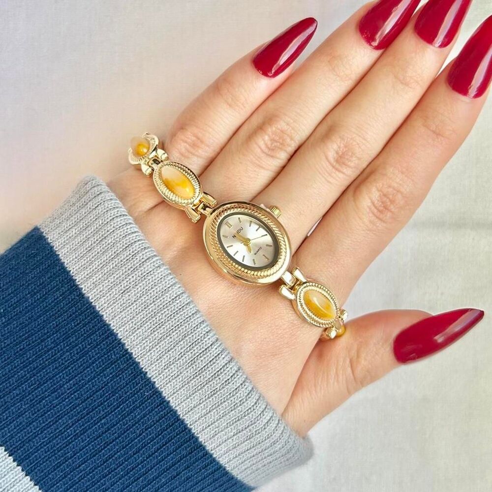 Vintage Inspired Luxury Gold Tone Watch